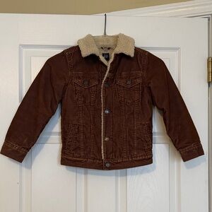 GAP Brown Corduroy Sherpa-Lined Jacket for Kids